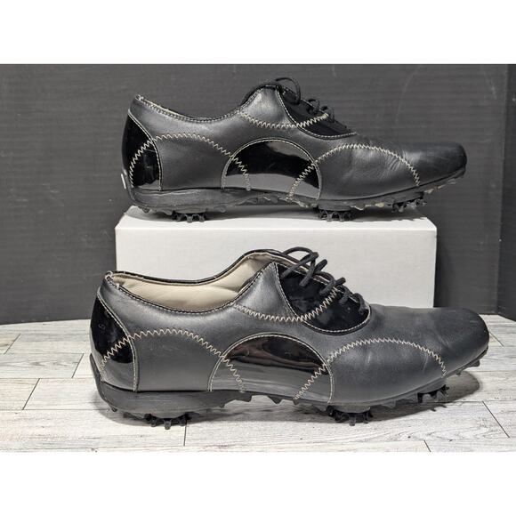 FootJoy FJ LoPro Collection 97092 Women's Golf Shoe Black Size 8.5 Lace-Up EUC - Picture 1 of 7